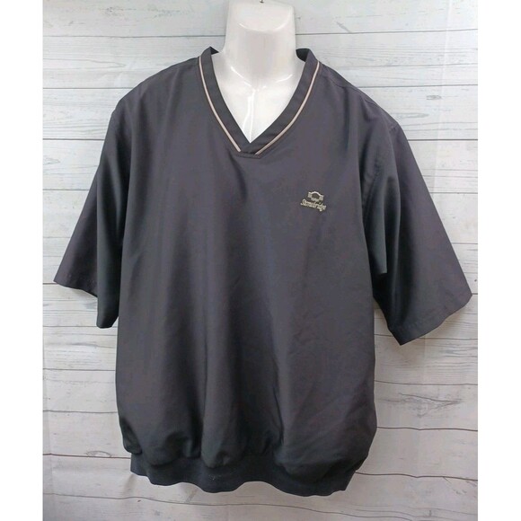 Butter & Buck Mens Black Windbreaker Jacket Short Sleeve Sz XL - Picture 1 of 6